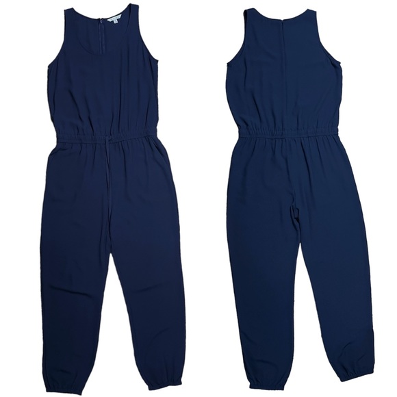 CAbi French Navy Blue Sleeveless Jumpsuit #303 In Sz M - Picture 1 of 14